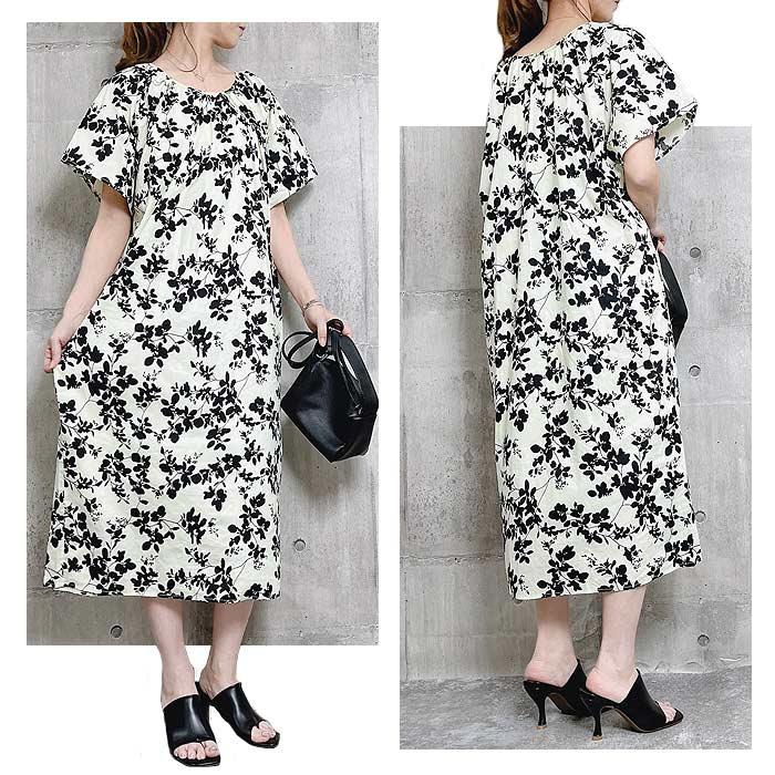 1836円 クーポンで！ ワンピース レディース 春 夏 おしゃれ 小花柄 花柄 総柄 ギャザー フレア きれいめ 上品 かわいい [郵1.5]^w660^ | uricca | 09