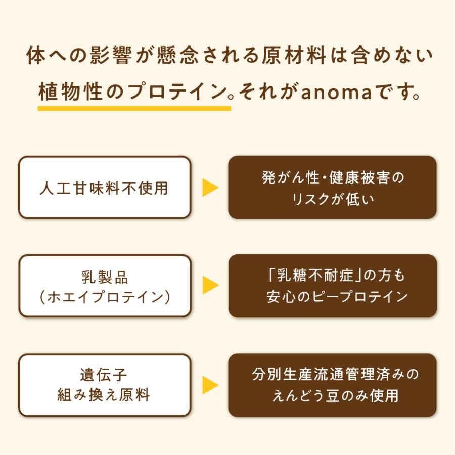 植物性プロテイン anoma アノマ 600g 人工甘味料不使用 ピープロテイン えんどう豆 女性 置き換え 美容 ダイエット ビーガン 鉄分 たんぱく質 BCAA アルギニン | anoma | 13