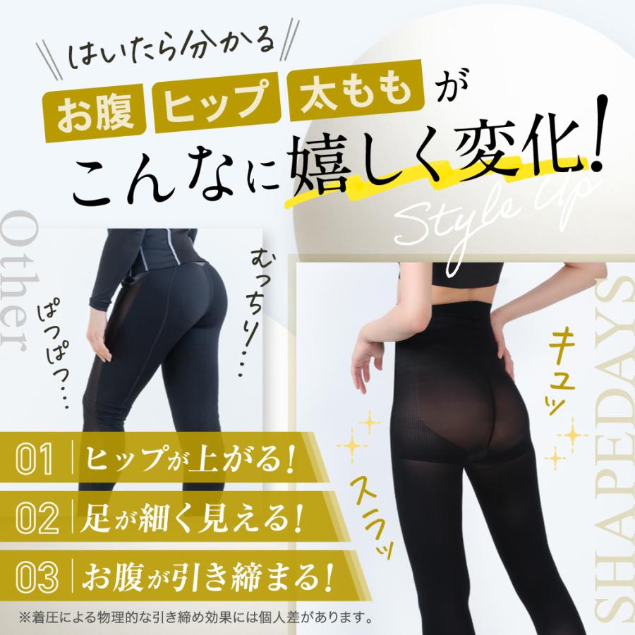 SHAPEDAYS 着圧スリムレギンス プレミアム ハイウエスト 高圧力 SHAPEDAYS 着圧スリムレギンス プレミアム ハイウエスト 高圧力