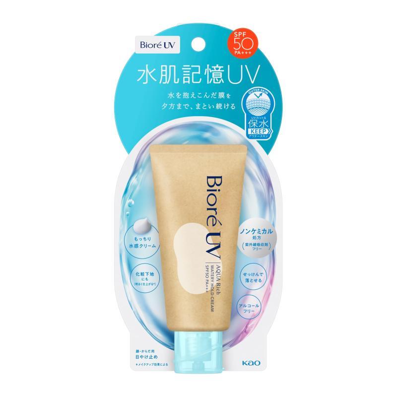ビオレ Bior〓 UＶ アクアリッチ 水肌記憶 ウォータリーホールドクリーム 50g 日焼け止め ノンケミカル処方 SPF50（Yahoo!・RA Store）