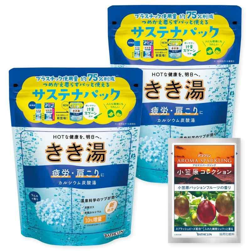 きき湯 カルシウム炭酸湯 [] バスクリン 360g×2個(分包1包付き) ラムネの香り 炭酸 入浴剤 | 