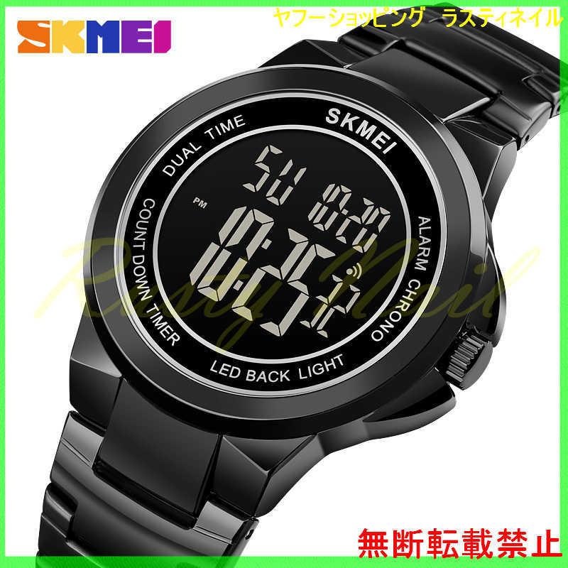 新着 40代 メンズ 腕時計 Skmei 30代 防水 クロノグラフ デジタル カジュアル ブランド おしゃれ 代 腕時計 種類1 Black qhema Com