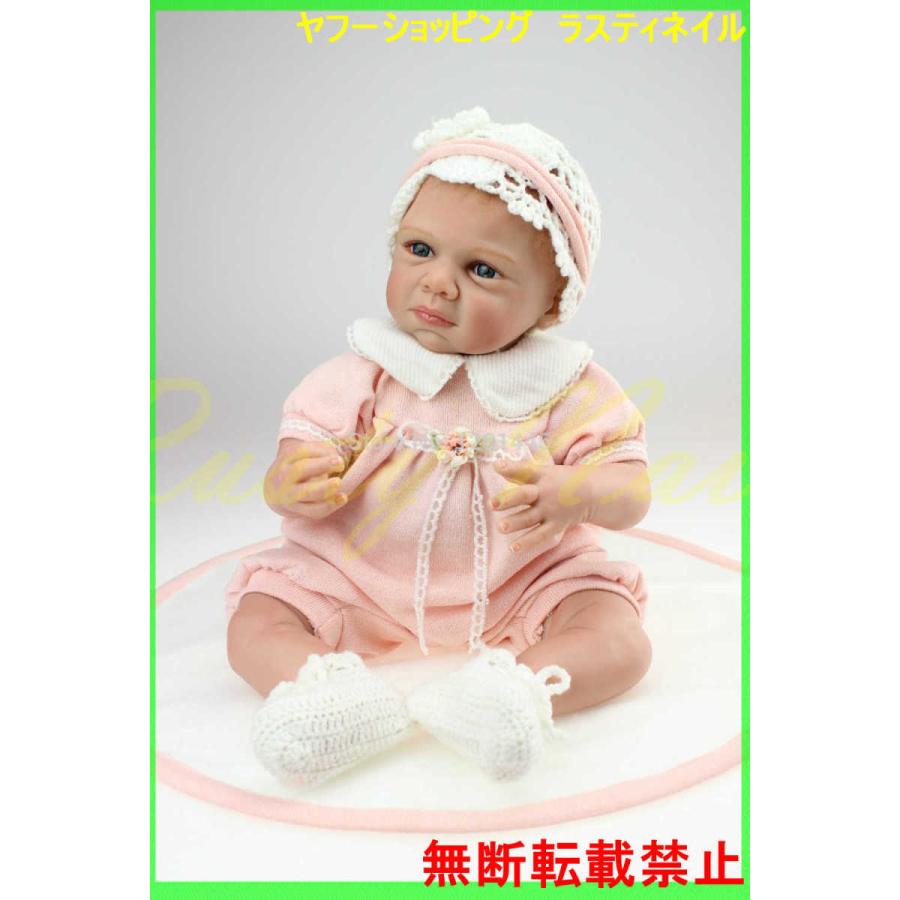リボーンドール 人形 赤ちゃん 50cm シリコーン 布 ショートヘア
