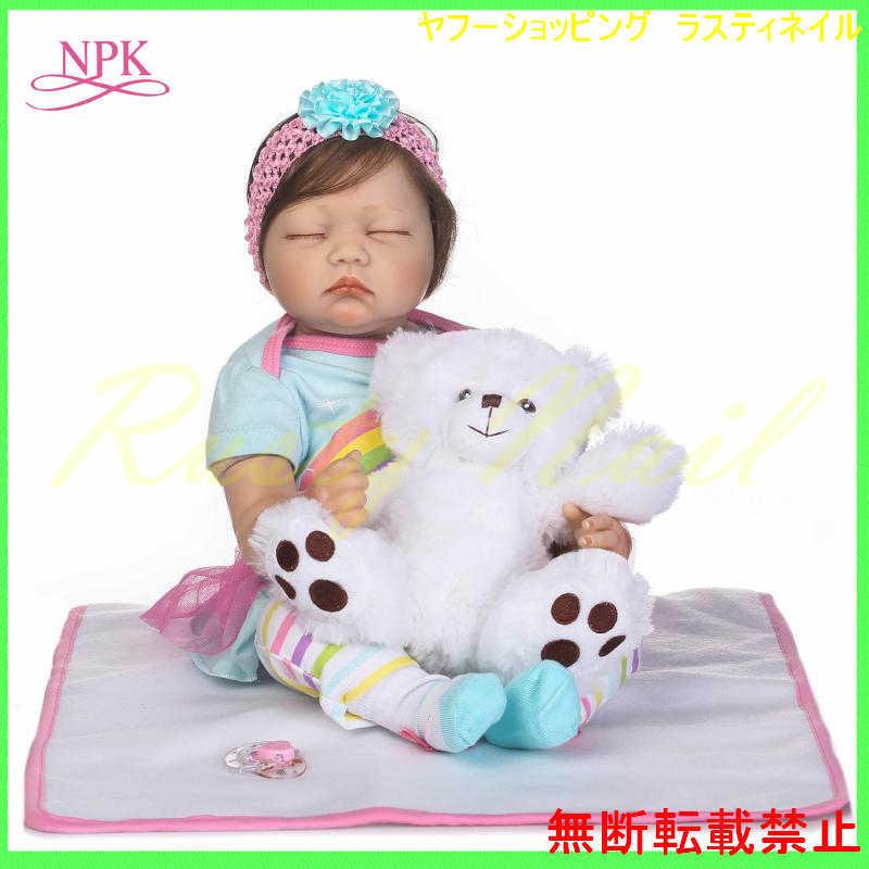 シリコーン 女の子 赤ちゃん 人形 リボーンドール 布 寝顔 リアル 抱き人形 ショートヘア ５５cm 抱き人形 国内正規総代理店アイテム Themtransit Com