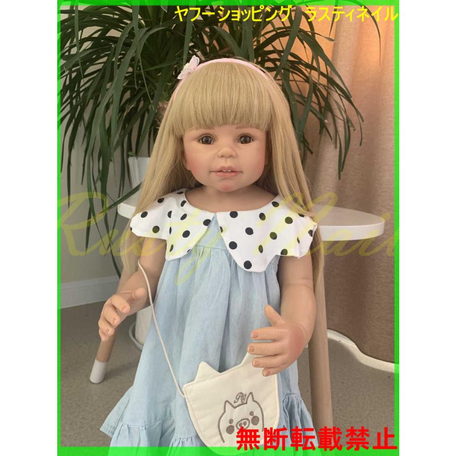 BJDドール 人形 女の子 幼児 ビニール ロングヘア ベビードール 衣装付き 70センチ
