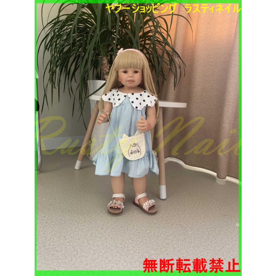 BJDドール 人形 女の子 幼児 ビニール ロングヘア ベビードール 衣装付き 70センチ BJDドール 人形