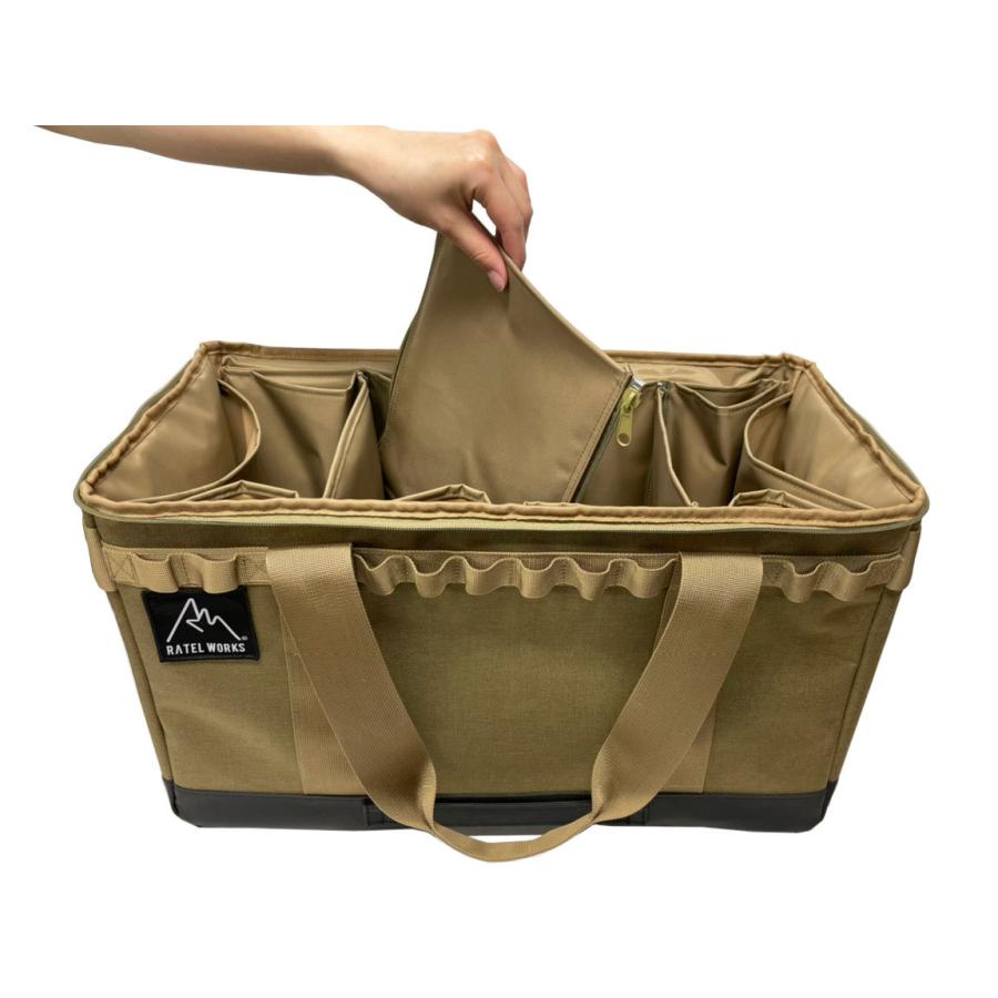 RATELWORKS ラーテルワークス CAMP GEAR BAG（キャンプギアバッグ） バッグ キャンプ 間仕切り取り外し可能 ナイロン