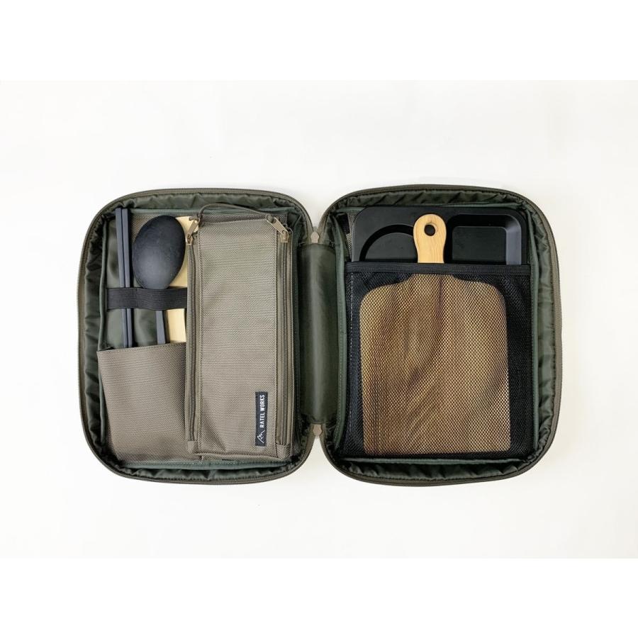 クチーナボックス CUCINA BOX  グレージュ　カトラリー収納バック　食器　ラーテルワークス　ratelworks　キャンプ デイャン キッチン (rws0078) |  | 02