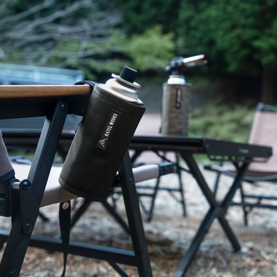 CB缶カバー THERMO SHIELD サーモシールド RATELWORKS ラーテルワークス キャンプ CB缶 保護カバー 遮熱 アルミ蒸着フィルム ブラック グレージュ RWS0337 | RATEL WORKS | 03