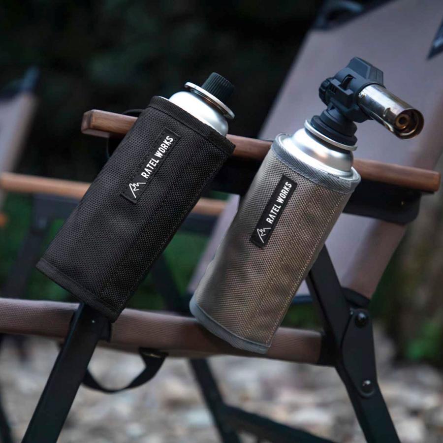 CB缶カバー THERMO SHIELD サーモシールド RATELWORKS ラーテルワークス キャンプ CB缶 保護カバー 遮熱 アルミ蒸着フィルム ブラック グレージュ RWS0337 | RATEL WORKS | 05
