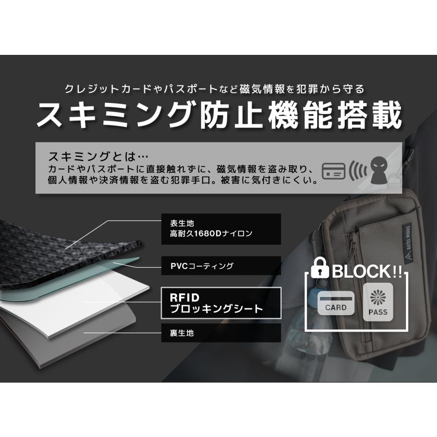 PASSPORT CASE（パスポートケース）RATELWORKS ラーテルワークス パスポートケース 海外 旅行 出張 薄型 航空券 スキミングブロック 防犯 おしゃれ (RWS0364) | RATEL WORKS | 03