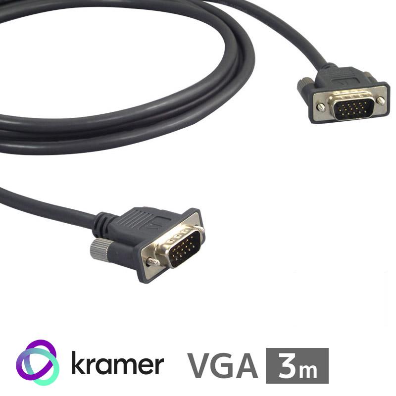 KRAMER クレイマー製 HD15ピンマイクロ VGAケーブル(3m) CMGM/MGM3M PC 映像機器 VGA端子 (DSub
