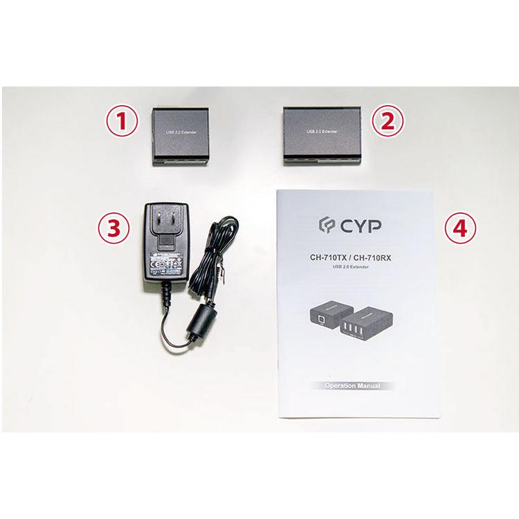 Cypress Technology製 USBカメラ対応 USB2.0延長器（最大50m） CH 