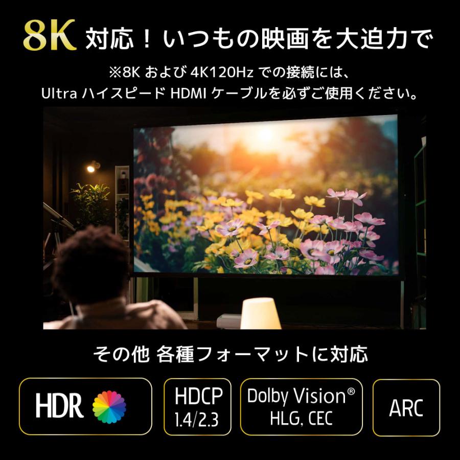 8K60Hz 4K120Hz HDCP2.3 ARC 対応 HDMI オーディオ 分離器 RS-HD2HDA-8K AAC 5.1 PS5 アンプ Dolby Atmos DTS:X 対応 |  | 07