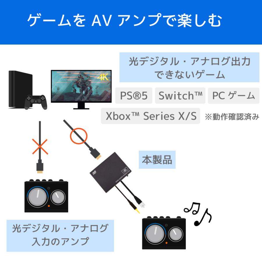 3/24〜25 P5倍＆最大2千円OFF 4K60Hz HDCP2.3 音声分離器 HDMI ARC