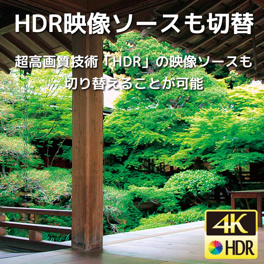 4K60Hz 対応 4入力1出力 HDMI 切替器 RS-HDSW41-4KZA 120Hz Atmos DTS:X HDCP2.2 18Gbps HDR 4入力 リモコン セレクター｜ratoc｜04