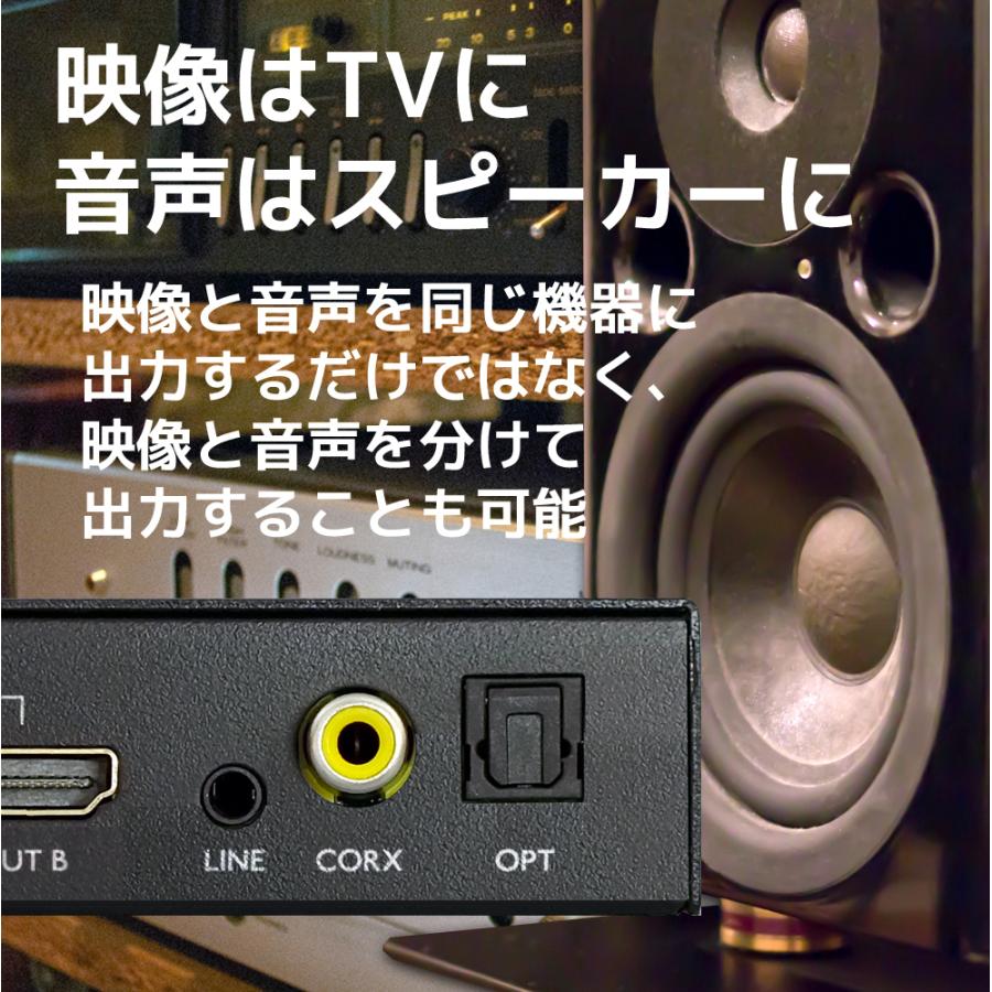 5/25〜29 P2倍＆最大2000円OFF アウトレット 4K60Hz 対応 外部音声出力 4入力2出力 HDMI マトリクススイッチ RS-HDSW42A-4KZA-OL 音声分離 5.1ch Atmos｜ratoc｜08