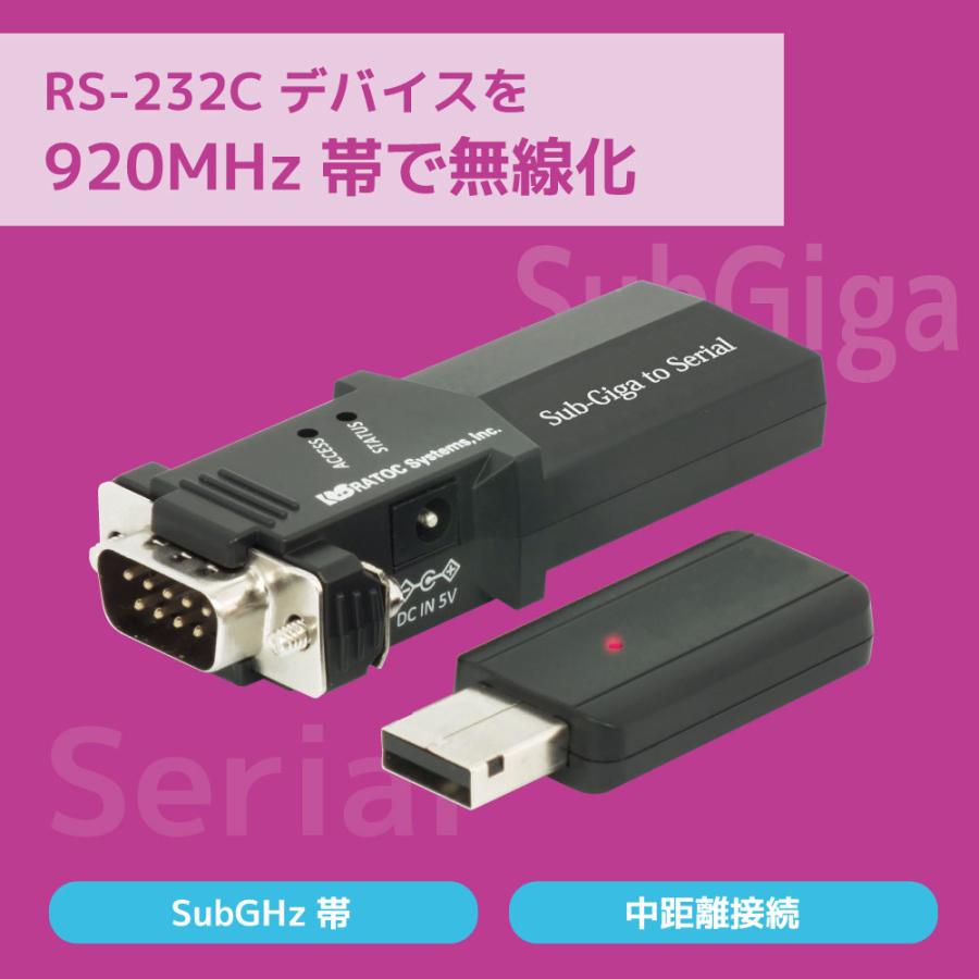 SubGiga RS-232C 変換アダプター RS-SG61 RS232C 延長 変換 920MHz 