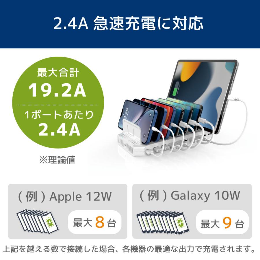 USB充電ステーション 10ポート RS-USBCS10A スマホ タブレット USB充電ステーション 10ポート RS-USBCS10A スマホ タブレット