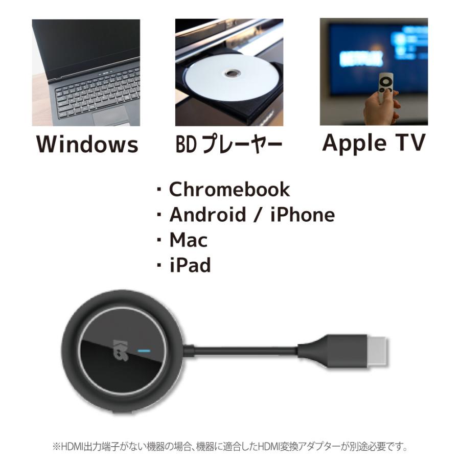 ワイヤレス HDMI 送受信機（HDMI to HDMI） RS-WLHD1A スマホ PC タブレット テレビ に 映す 拡張 ミラーリング セット 最大5台 |  | 07