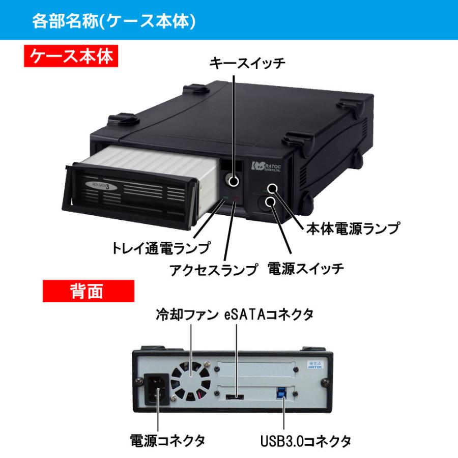 USB3.0 eSATA リムーバブルケース (外付け1ベイ) SA3-DK1-EU3Z HDD ケース 3.5 2.5 HDDケース 3.5インチ 2.5インチ USB_13