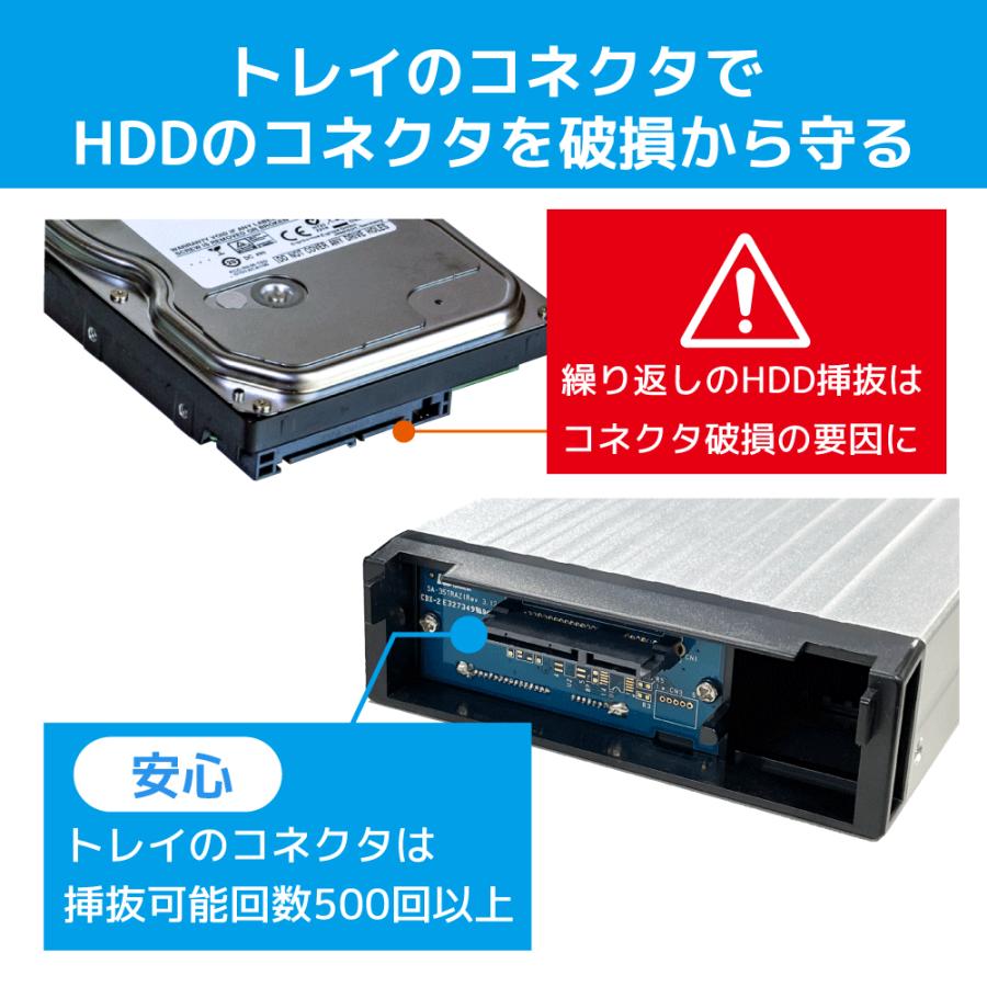 USB3.0 eSATA リムーバブルケース (外付け1ベイ) SA3-DK1-EU3Z HDD ケース 3.5 2.5 HDDケース 3.5インチ 2.5インチ USB_5