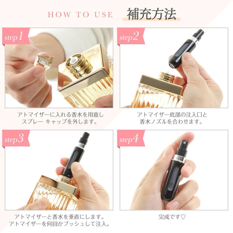 アトマイザー 香水 スプレー 詰め替えボトル 容器 おしゃれ コンパクト 5ml ミニボトル 携帯 持ち運び クイック 簡単補充 プレゼント Atomizer Ratom 通販 Yahoo ショッピング