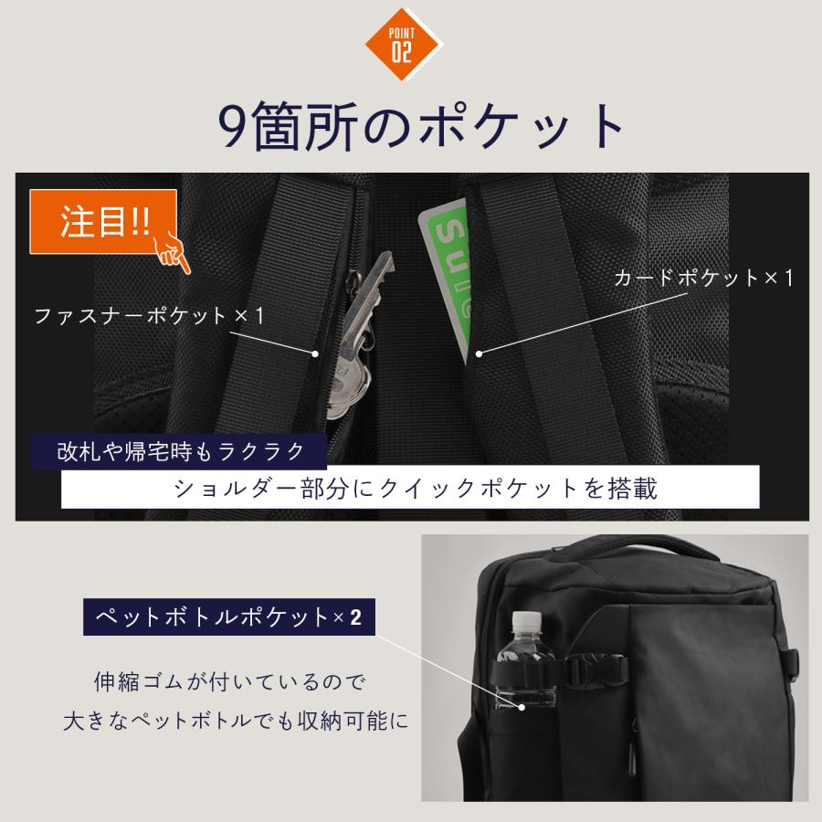 (メーカー希望価格16,800円→6,999円)リュック 大容量 メンズ レディース バックパック 旅行 バッグ ビジネス 大きめ 出張 通勤 スーツケース キャリー 送料無料 | RATOM | 13
