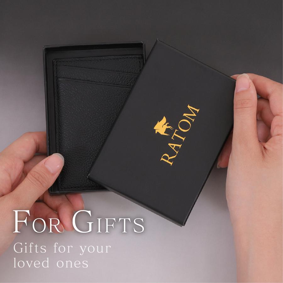 (メーカー希望価格5280円→2080円) カードケース 薄型 本革 メンズ スリム スキミング防止 クレジットカードケース 50代 40代 30代 プラグメントケース 送料無料 | RATOM | 20