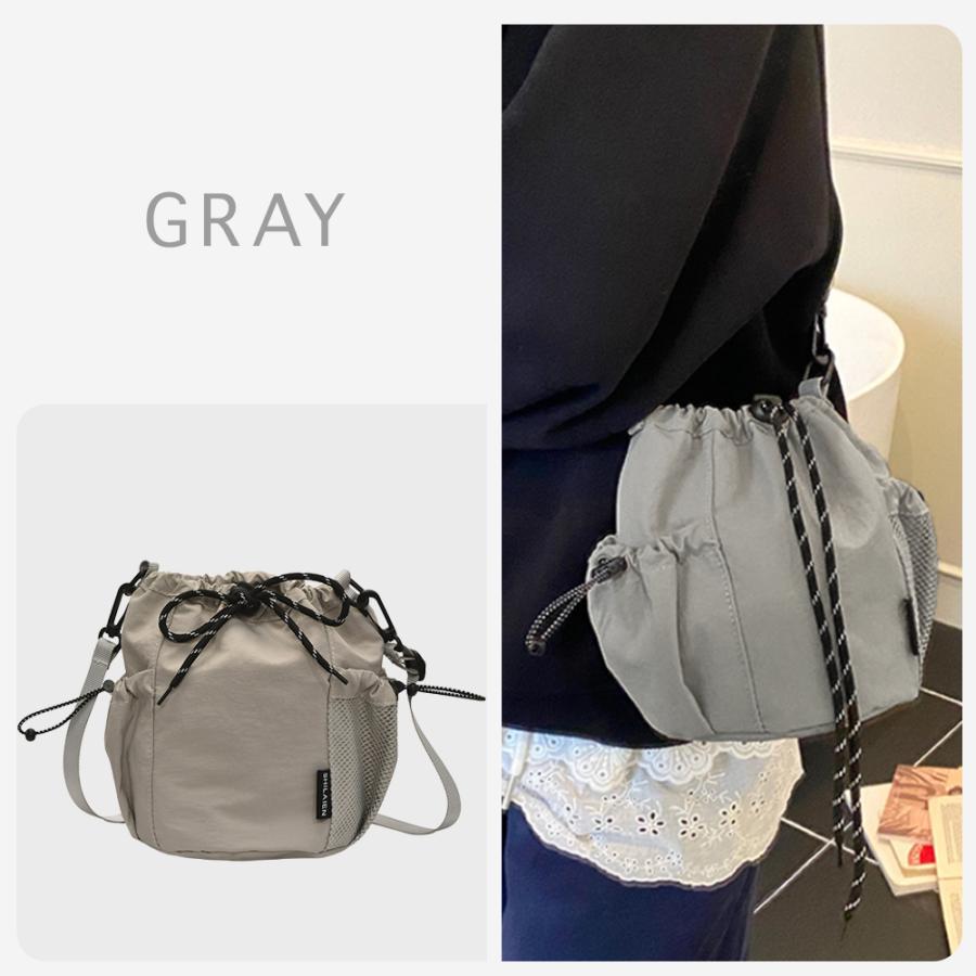 （全10色） ショルダーバッグ レディース メンズ バッグ 小さめ ナイロン 耐水 ポシェット 可愛い アウトドア サコッシュ 軽量 斜めがけ 巾着 多収納 | RATOM | 26
