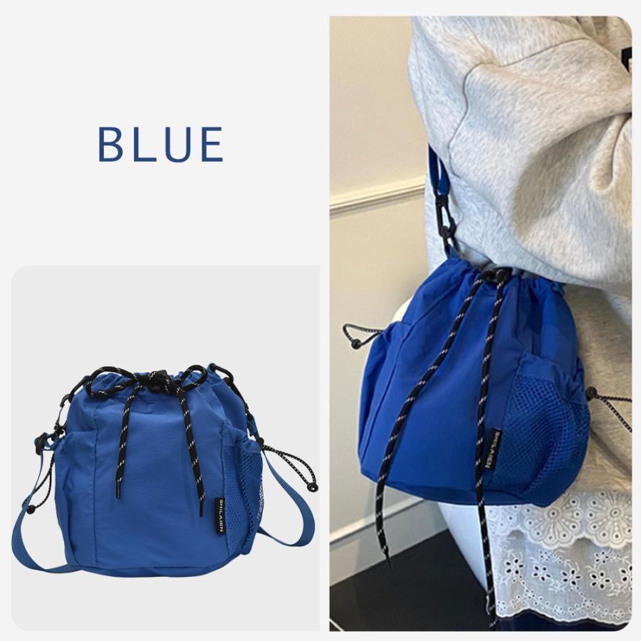 （全10色） ショルダーバッグ レディース メンズ バッグ 小さめ ナイロン 耐水 ポシェット 可愛い アウトドア サコッシュ 軽量 斜めがけ 巾着 多収納 | RATOM | 21