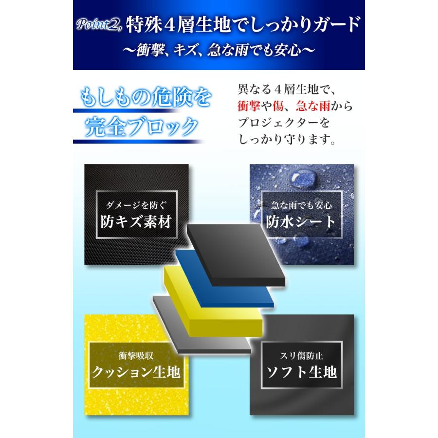 プロジェクター エプソン ケース バッグ 収納 各メーカーに対応 EB-W05 EB-S05 EB-W41 おすすめ｜ratom｜06