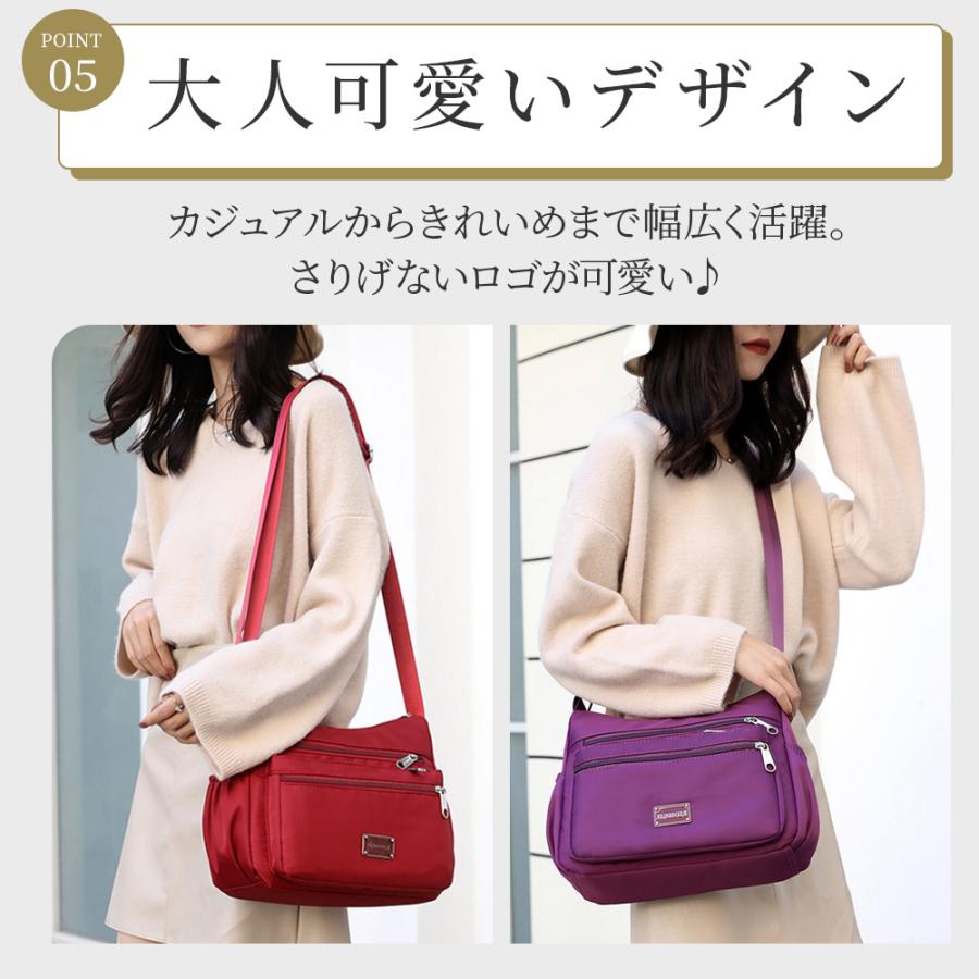 （スカーフ付き） ショルダーバッグ レディース 軽量 斜めがけ 大容量 防水 肩掛け 大きめ ブランド 人気 アウトドア 可愛い ナイロン マザーズバッグ | RATOM | 11