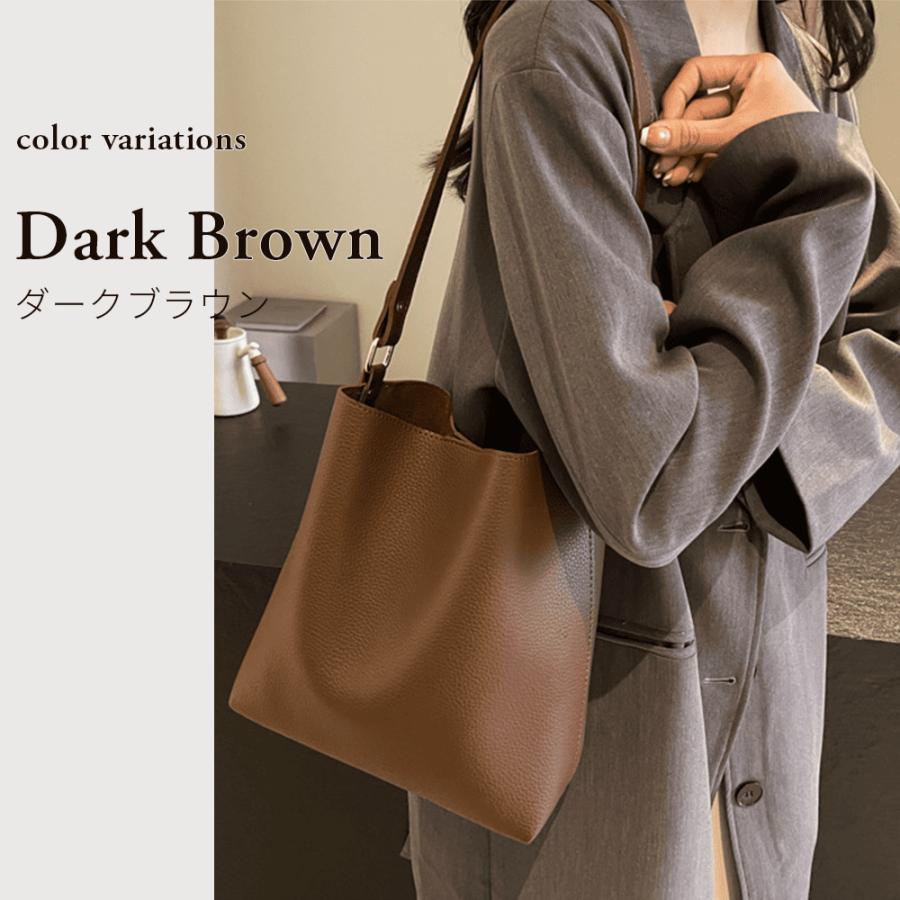 （ポーチ付き） ショルダーバッグ レディース トートバッグ 2way 斜めがけ 軽量 縦型 大容量 仕事用 自立 ビジネスバッグ 旅行 革 バッグ カバン 収納 | RATOM | 17