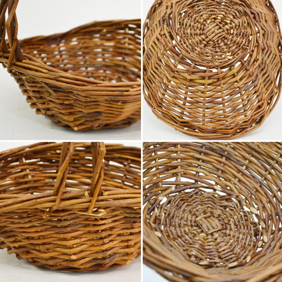 BARK BASKET FLOWERPICKING 皮付き柳 : ラタンハウスかごや ヤフー店