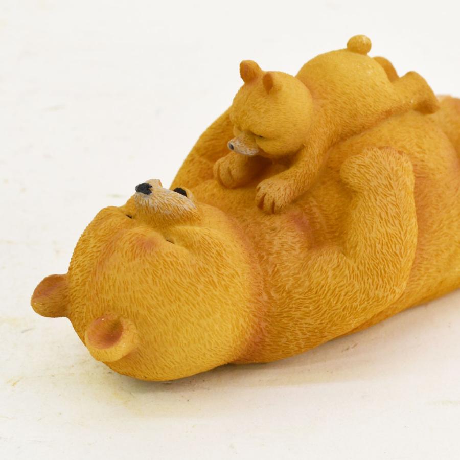 ダッドベア あそぼぉ くま レジン オブジェ クマ 置物 熊 : ラタン