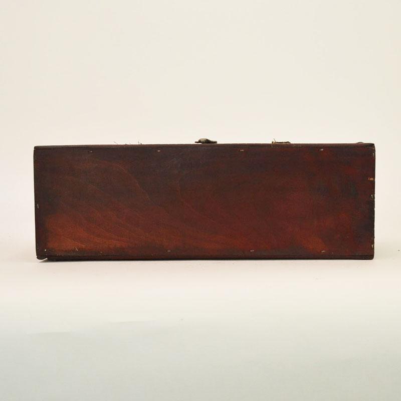 宝箱 アンティーク 横長 ブラウン 収納 おもちゃ ボックス : ラタン  