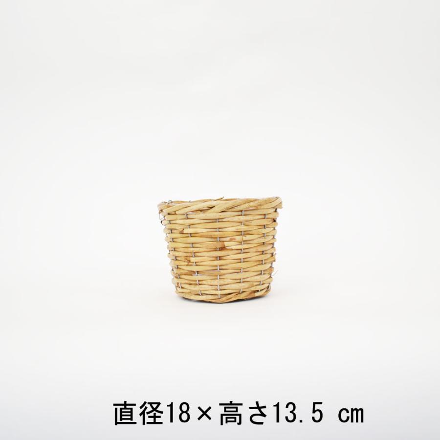 皮付きラタン鉢カバー SS プランターカバー 4号用 籐かご : ラタン