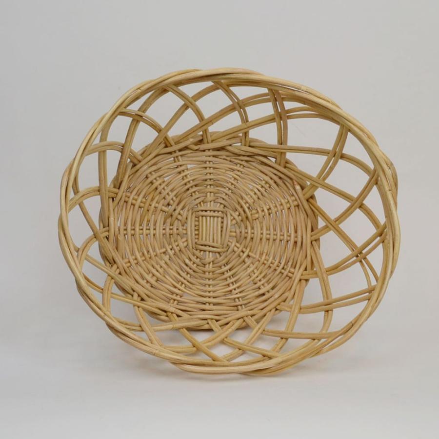 皮付きラタン ランドリーバスケット 脱衣かご カゴ 籐かご : ラタン