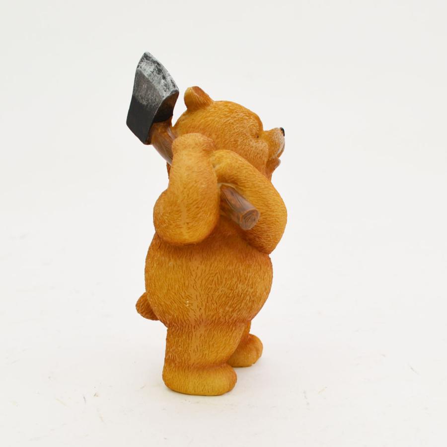 ダッドベア オノアゲ くま レジン オブジェ クマ 置物 熊 : ラタン
