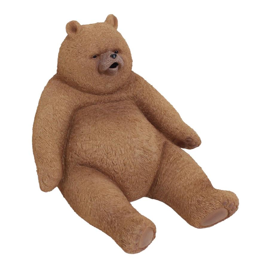 ダッドベア lサイズ レジン ガーデン オブジェ クマ くま : ラタン