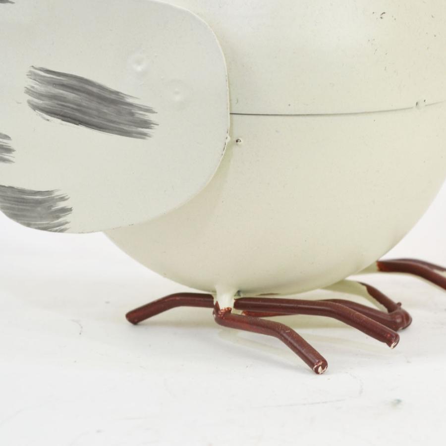 ブリキシリーズ メタルコッコ L にわとり ガーデンオブジェ : ラタン