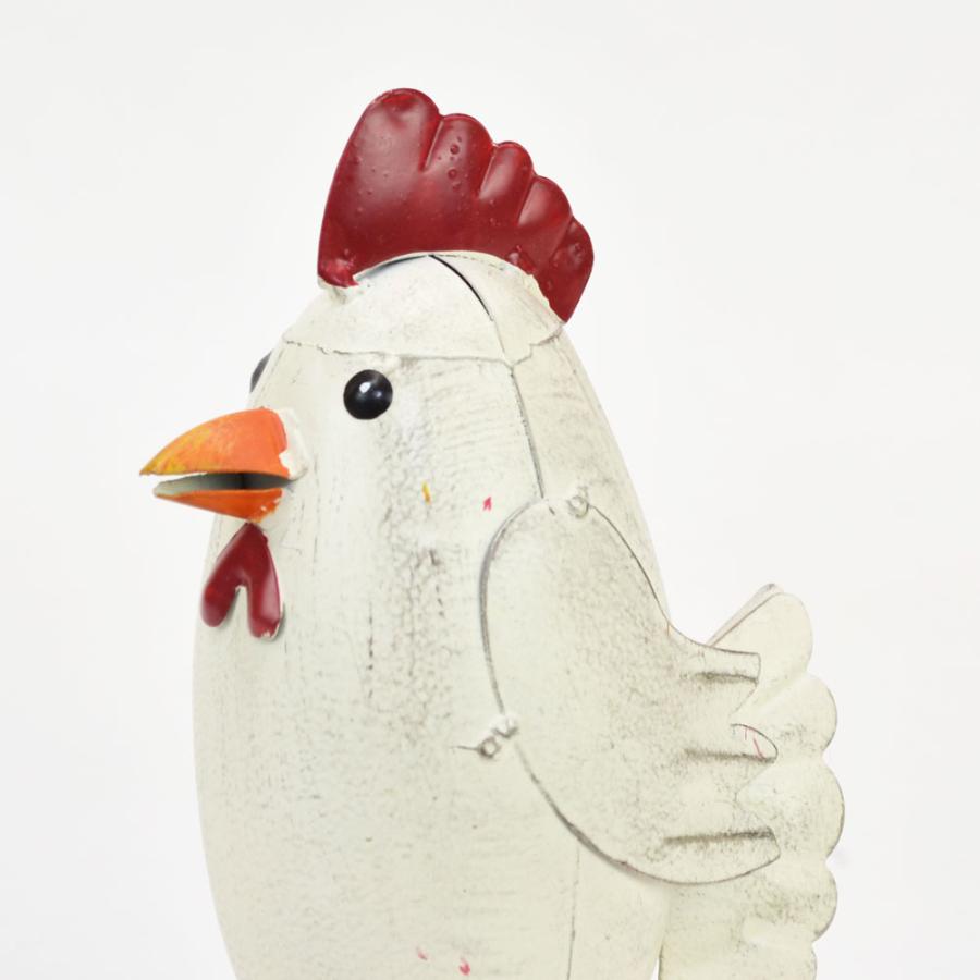 新品未使用　ブリキにわとり　ブリキ　ガーデン雑貨　オブジェ　ガーデニング雑貨 ブリキシリーズ メタルコッコ L にわとり ガーデンオブジェ