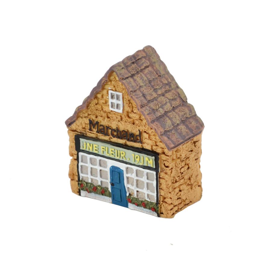 レジンミニチュア ハウスオーナメント 煉瓦造り 三角屋根 家 : ラタン