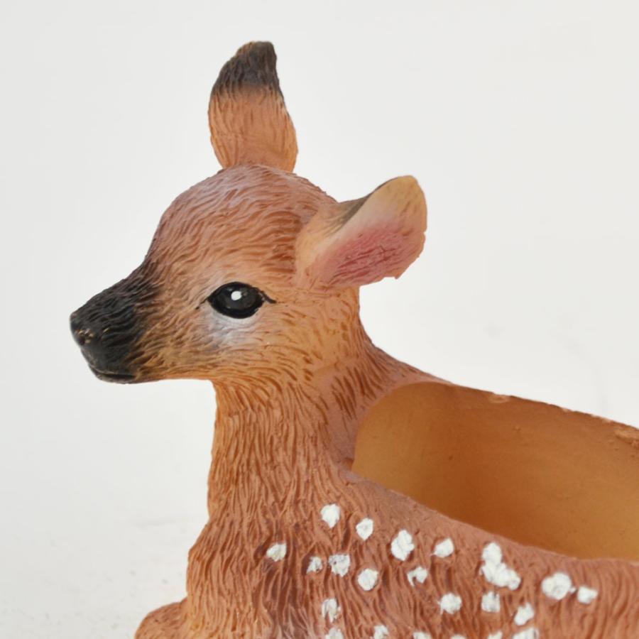 レジンミニチュアポット バンビ 小鹿 アニマル ミニ鉢 動物 レジンミニチュアポット バンビ 小鹿 アニマル ミニ鉢 動物