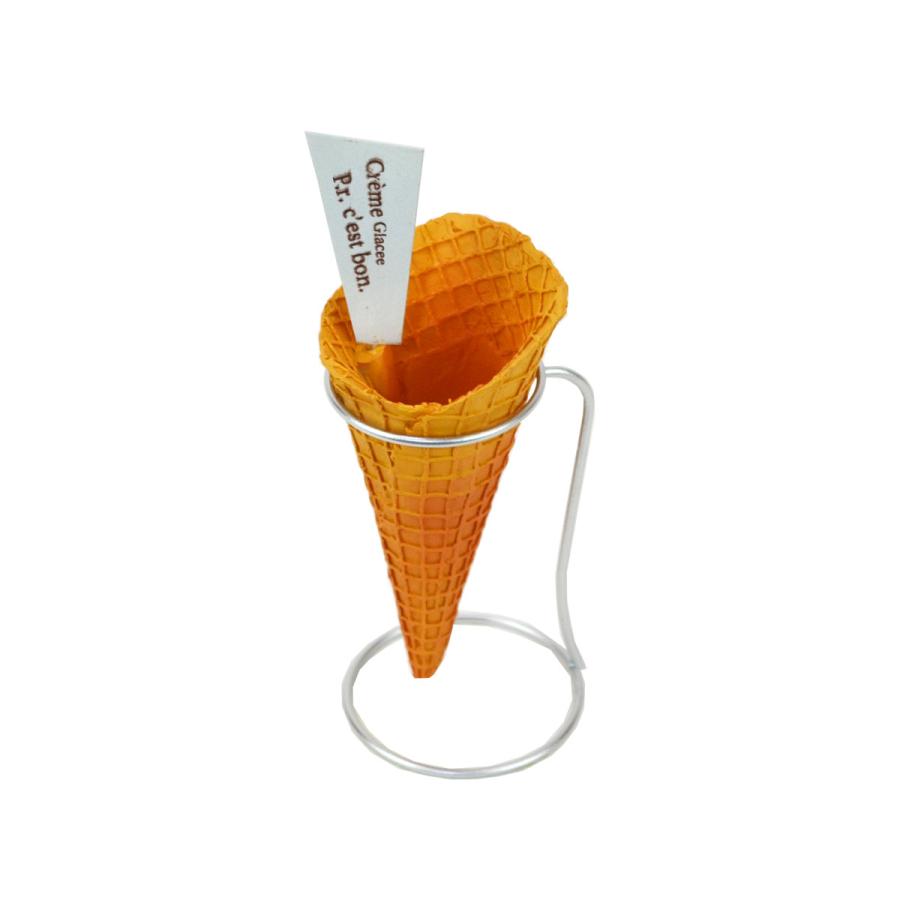 レジンミニチュアポット アイス ワッフルコーン スタンド付き : ラタン