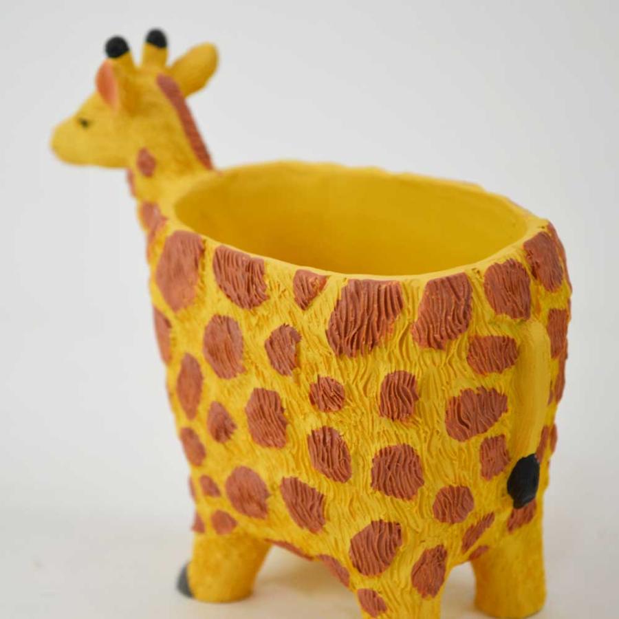 キリン型プランター レジン製 植木鉢 動物鉢キリン の通販 | 園芸ネット