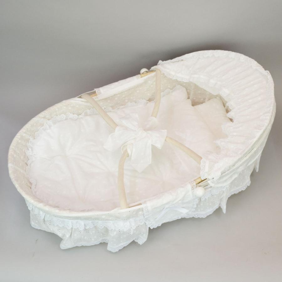 ベビーベッド フード付 クーハン メイズバスケット : ラタン