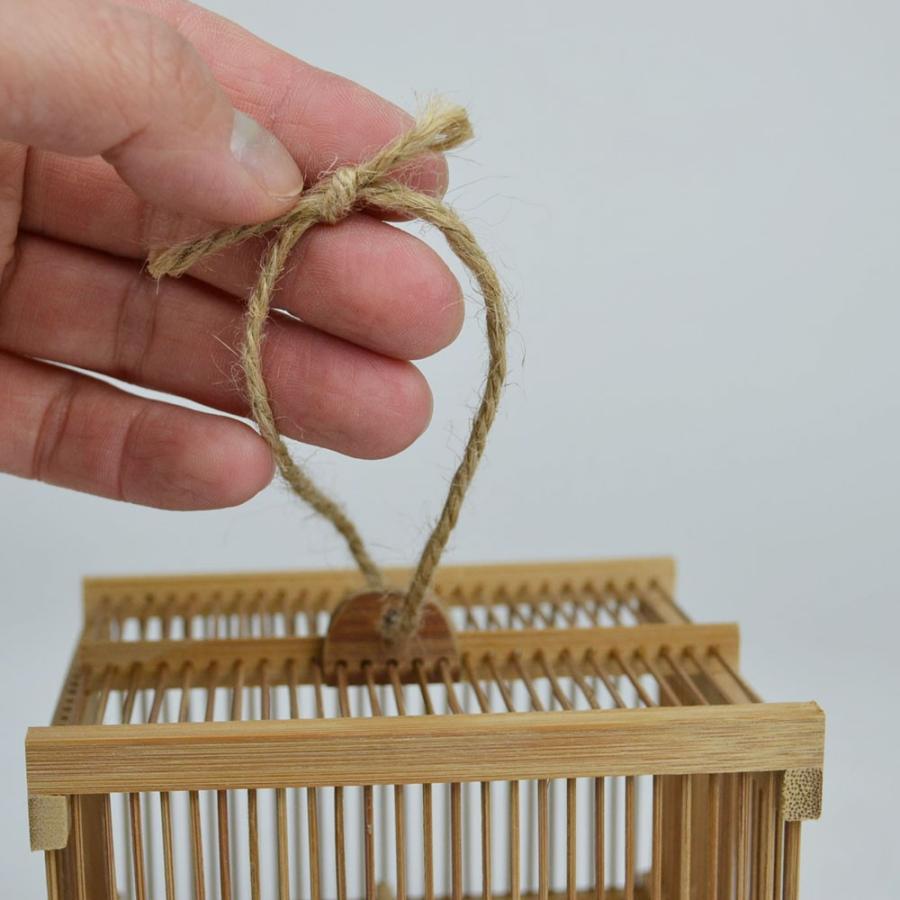 鈴虫籠(未使用)煤竹皮使用 竹籠 大 虫かご 虫籠 昔懐かしい 繊細なつくり 鈴虫 竹製の虫かご