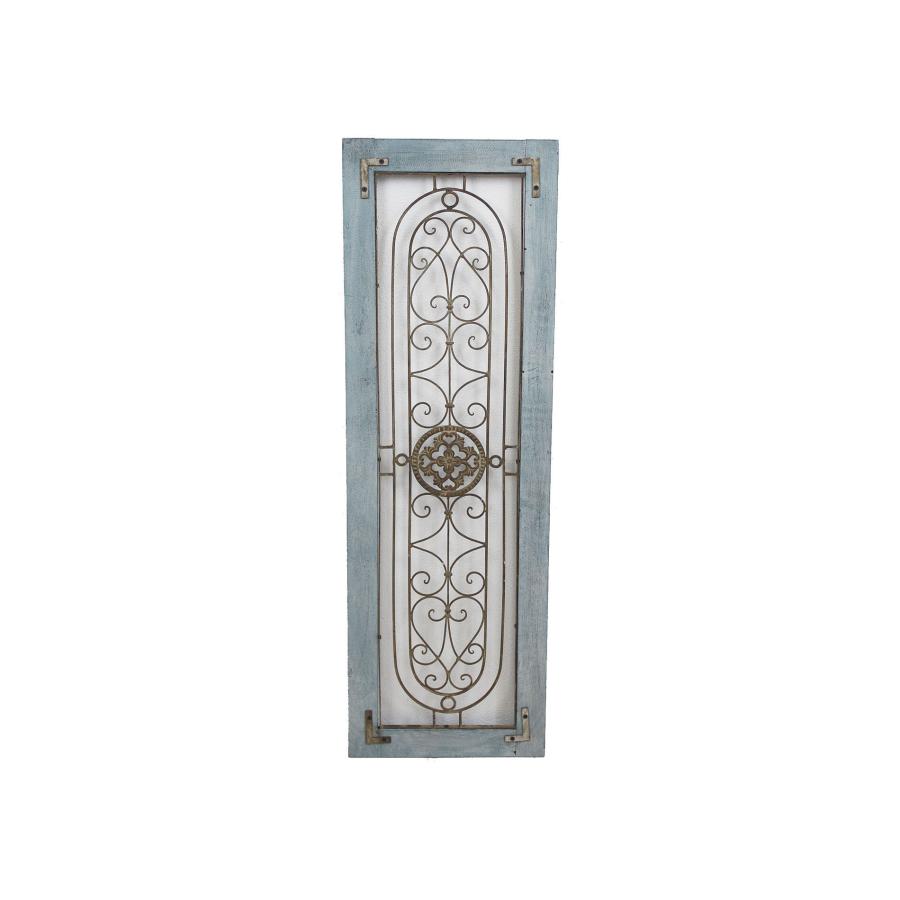 アンティーク風 ウォールデコ 飾り 壁面 アイアン ウッド : ラタン